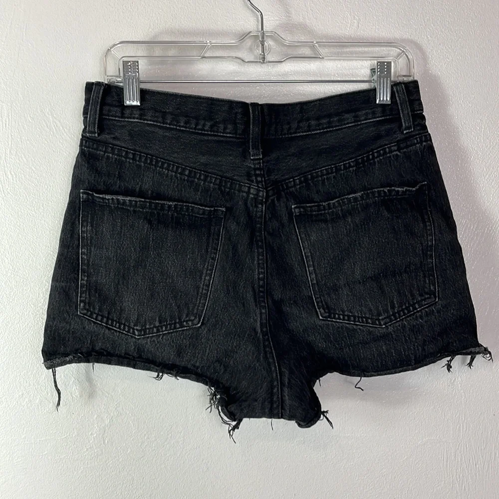 Uniqlo Jeans Shorts Women's Size 28 Washed Black Cut Off Frayed‎ Hem